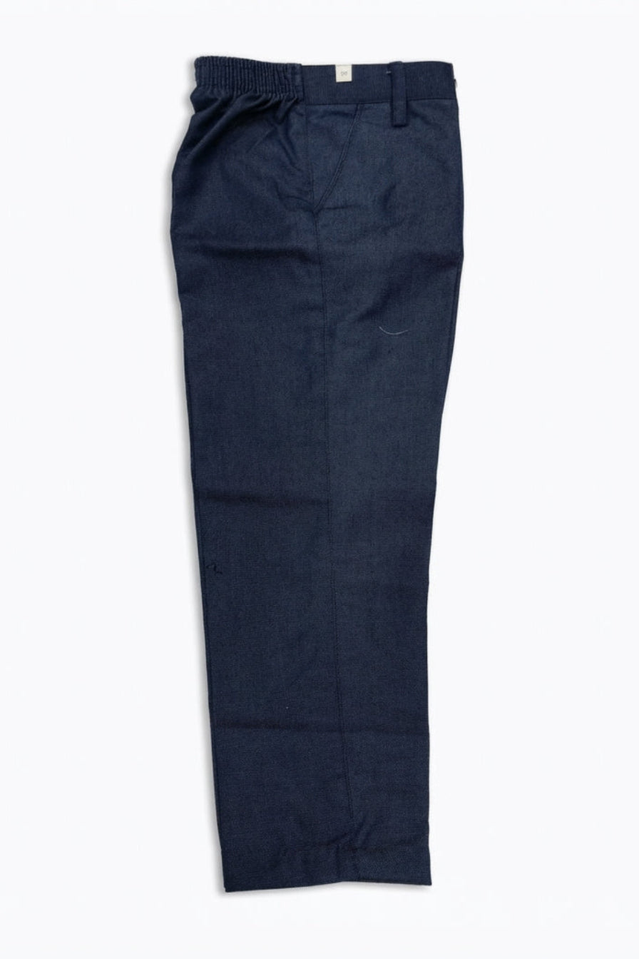 Navy blue pants on a white background
